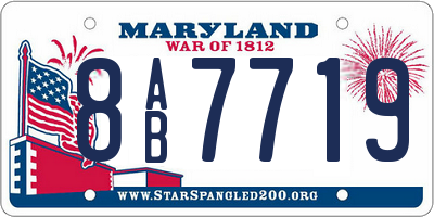 MD license plate 8AB7719