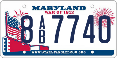 MD license plate 8AB7740