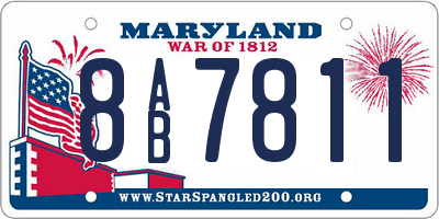 MD license plate 8AB7811