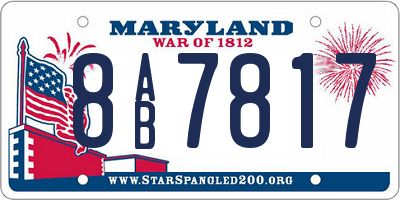 MD license plate 8AB7817