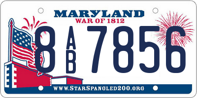 MD license plate 8AB7856