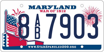 MD license plate 8AB7903