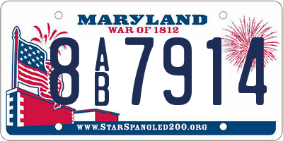 MD license plate 8AB7914