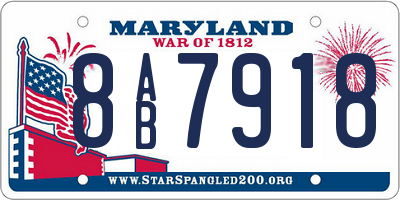 MD license plate 8AB7918