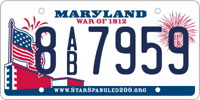 MD license plate 8AB7959