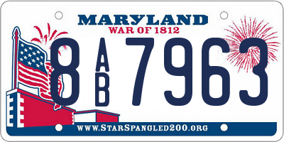MD license plate 8AB7963