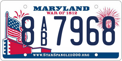 MD license plate 8AB7968