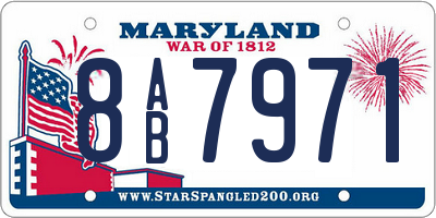MD license plate 8AB7971