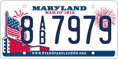 MD license plate 8AB7979