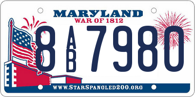 MD license plate 8AB7980