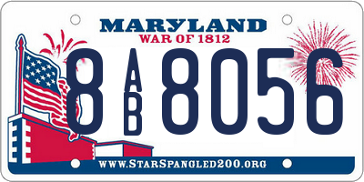 MD license plate 8AB8056