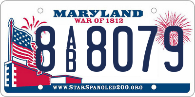 MD license plate 8AB8079