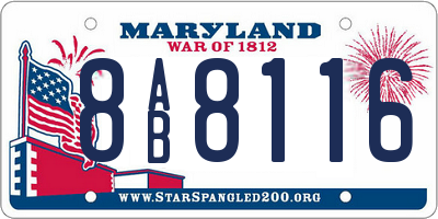 MD license plate 8AB8116