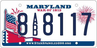 MD license plate 8AB8117
