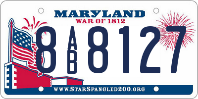 MD license plate 8AB8127