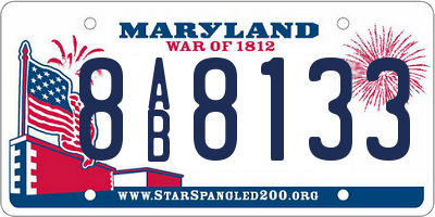 MD license plate 8AB8133