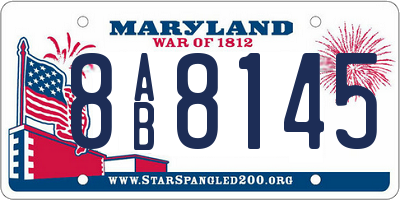 MD license plate 8AB8145