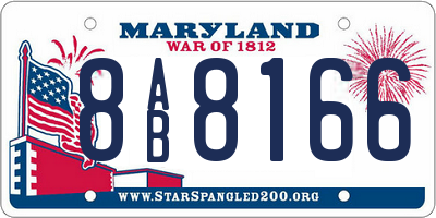 MD license plate 8AB8166
