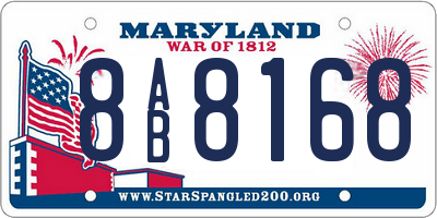 MD license plate 8AB8168