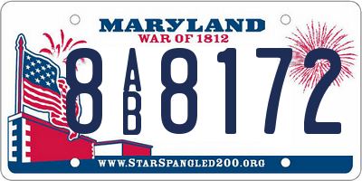 MD license plate 8AB8172