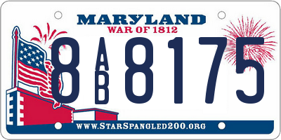 MD license plate 8AB8175