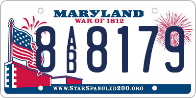 MD license plate 8AB8179