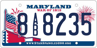 MD license plate 8AB8235