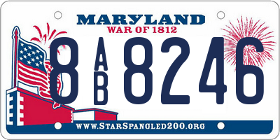 MD license plate 8AB8246
