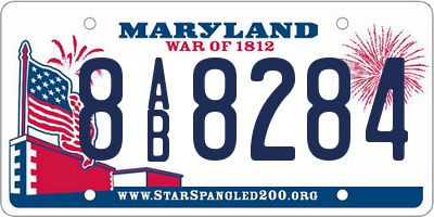 MD license plate 8AB8284