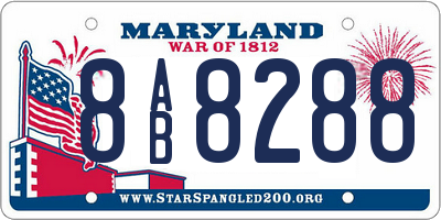 MD license plate 8AB8288