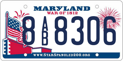MD license plate 8AB8306