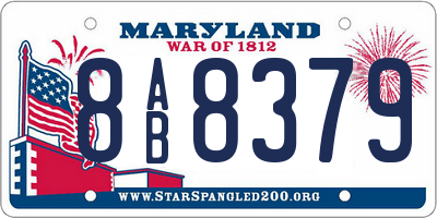 MD license plate 8AB8379