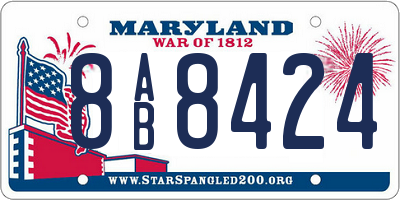 MD license plate 8AB8424