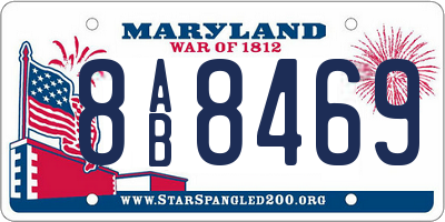 MD license plate 8AB8469