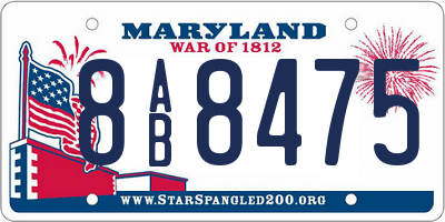 MD license plate 8AB8475