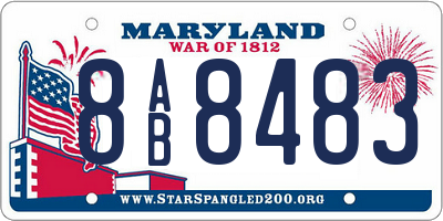 MD license plate 8AB8483
