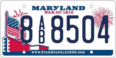 MD license plate 8AB8504
