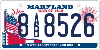 MD license plate 8AB8526