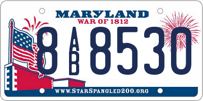 MD license plate 8AB8530
