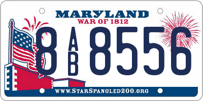 MD license plate 8AB8556