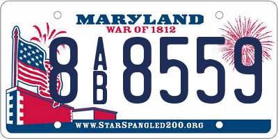 MD license plate 8AB8559