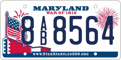 MD license plate 8AB8564