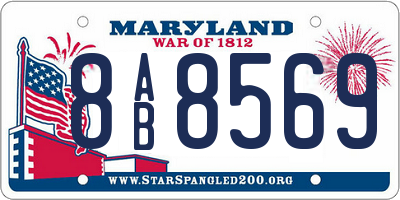 MD license plate 8AB8569