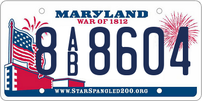 MD license plate 8AB8604