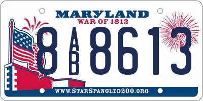MD license plate 8AB8613