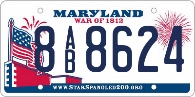 MD license plate 8AB8624