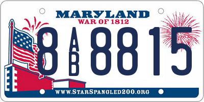 MD license plate 8AB8815