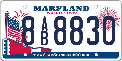 MD license plate 8AB8830
