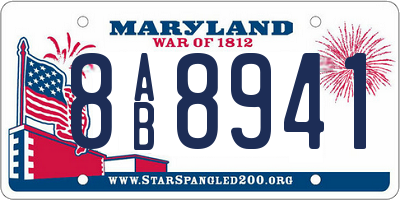 MD license plate 8AB8941