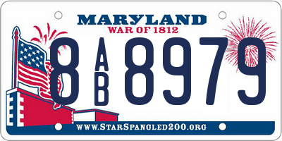 MD license plate 8AB8979